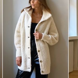 Aritzia Wilfred oversized alpaca cardigan